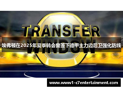 埃弗顿在2025年夏季转会窗签下德甲主力边后卫强化防线 埃弗顿在2025年夏季转会窗签下德甲主力边后卫强化防线